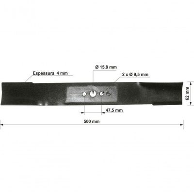 Lâmina De Reposição Para Cortador De Grama Tramontina Ce50m, Cc50m E Trotter 500mm