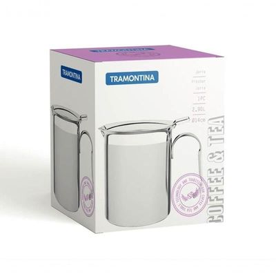 Jarra Tramontina Buena Para água Em Aço Inox Com Tampa 14cm 2,9 Litros