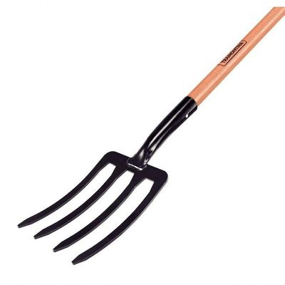 Forcado Para Terra Tramontina Metálico 4 Dentes Com Cabo De Madeira 71cm