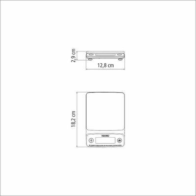 Balança Digital De Alta Precisão Para Cozinha Tramontina Adatto Com Base Em Aço Inox