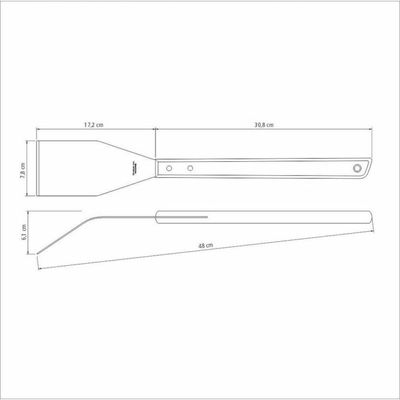 Espátula Tramontina Churrasco Com Lâmina Em Aço Inox E Cabo De Madeira 48cm