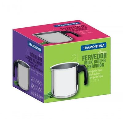 Fervedor Tramontina Allegra Aço Inox E Cabo De Baquelite 14cm 2 L