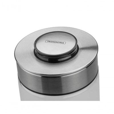 Pote De Vidro Tramontina Purezza Com Tampa De Aço Inox 10cm 1,4 Litros