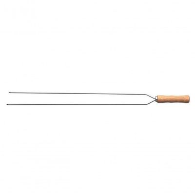 Espeto Duplo Para Churrasco Tramontina Com Lâmina Em Inox E Cabo De Madeira 95cm