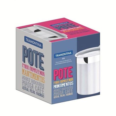 Pote Tramontina Cucina Em Inox Para Mantimentos Com Tampa 14cm 2,3 Litros