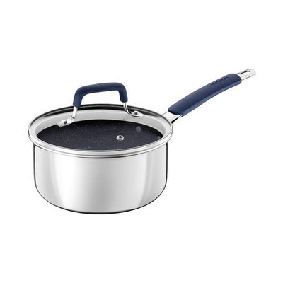 Panela Tramontina Romagna Aço Inox E Alumínio 18cm Com Revestimento Cerâmico Black Stone