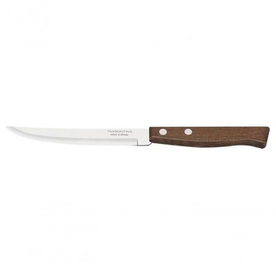 Faca De Churrasco Tramontina 5 Tradicional Fio Liso Madeira Natural