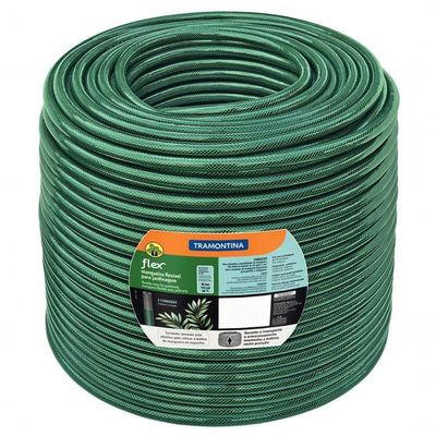 Mangueira Tramontina 5-8" Em Pvc Verde 3 Camadas 100m