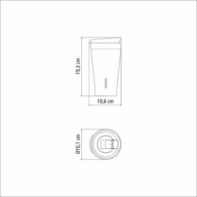 Copo Térmico Azul Em Aço Inox Tramontina Exata Com Tampa 550ml