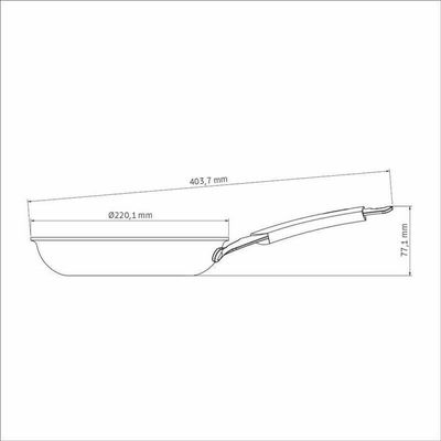 Frigideira Tramontina Romagna Aço Inox E Alumínio 20cm Com Revestimento Cerâmico Black Stone