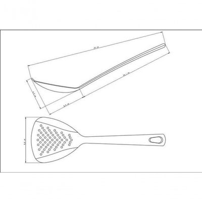 Espumadeira Tramontina Ability 29,9cm Em Nylon Preta