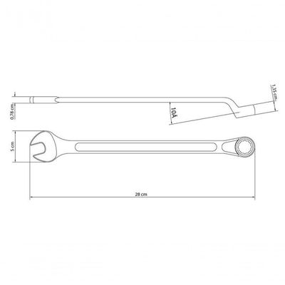Chave Combinada 7-8" Tramontina Master Com Pescoço Corpo Forjado Em Aço Especial Cromado