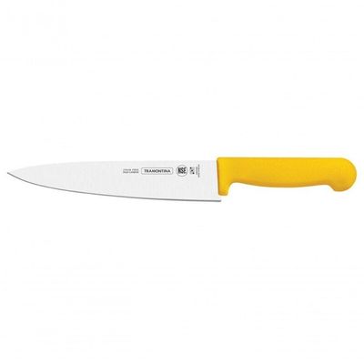 Faca Para Carne Tramontina Com Lâmina Em Aço Inox E Cabo De Polipropileno Amarelo 8"
