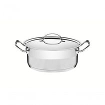 Caçarola Rasa Tramontina Professional 20cm Em Aço Inox Com Detalhe Satinado