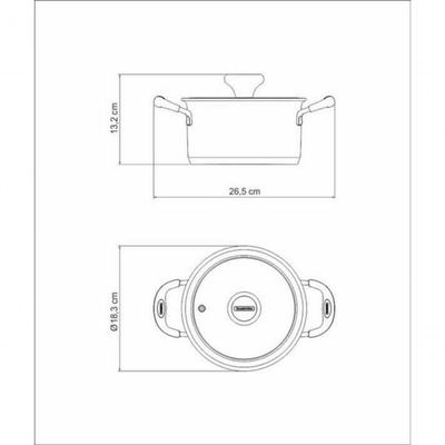 Caçarola Funda Tramontina Solar Silicone 16cm Em Aço Inox