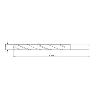 Broca Para Aço 3.25x65mm Tramontina Master Em Aço Rápido Hss Din 338