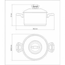 Caçarola Funda Tramontina Solar Baquelite Aço Inox 24cm