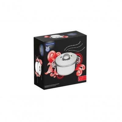 Caçarola Funda Tramontina Solar 24cm Em Aço Inox