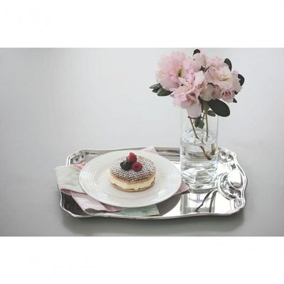 Bandeja Retangular Tramontina Classic 34 X 24cm Em Aço Inox Com Alça