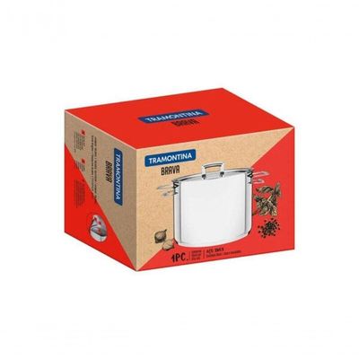 Caldeirão Tramontina Brava 24cm Em Aço Inox