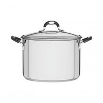 Caldeirão Tramontina Astro Silicone 28cm Em Aço Inox Com Tampa De Vidro