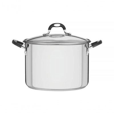 Caldeirão Tramontina Astro Silicone 28cm Em Aço Inox Com Tampa De Vidro