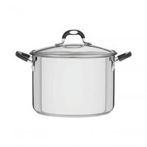 Caldeirão Tramontina Astro Silicone 28cm Em Aço Inox Com Tampa De Vidro