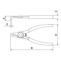 Alicate Para Anéis Externo Curvo 12" Tramontina Pro