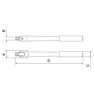 Cabo Articulado 6" Aço Cromo Vanádio Encaixe 1-4" Tramontina Pro