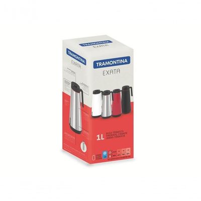 Bule Térmico Tramontina Exata Vermelho Em Aço Inox 1 L