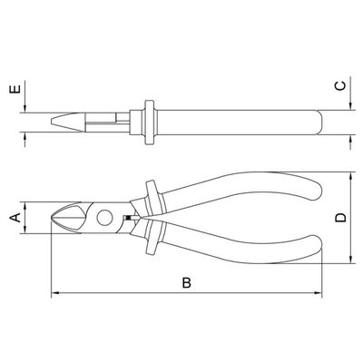 Alicate Diagonal Corte Rente Isolado V 6 Tramontina Pro