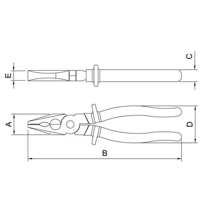 Alicate Universal Isolado V 7" Tramontina Pro