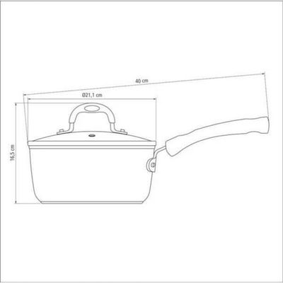 Panela Tramontina Mônaco Induction Starflon Premium Preto 20cm