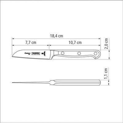 Faca para Legumes e Frutas Tramontina Century Aço Inox Cabo Policarbonato 3