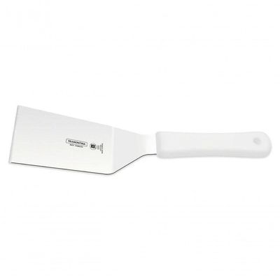 Espátula para Frituras Tramontina Profissional Aço Inox Cabo Polipropileno Branco