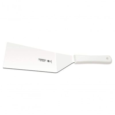 Espátula para Hambúrguer Tramontina Profissional Aço Inox Cabo Polipropileno Branco 8x3