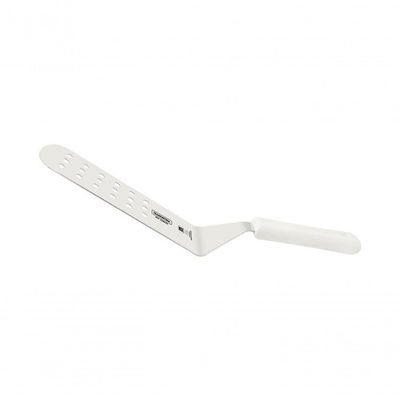 Espátula para Frituras Tramontina Profissional Aço Inox Cabo Polipropileno Branco 9x3