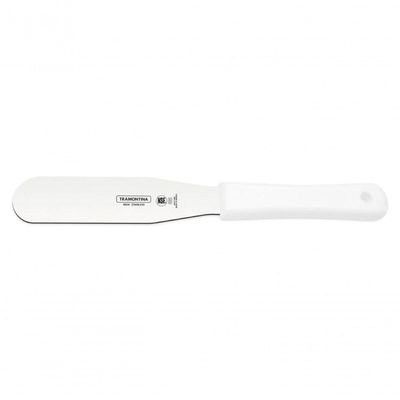 Espátula para Confeiteiro Tramontina Profissional Aço Inox Cabo Polipropileno Branco