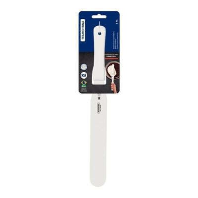 Espátula para Confeiteiro Tramontina Profissional Aço Inox Cabo Polipropileno Branco 10