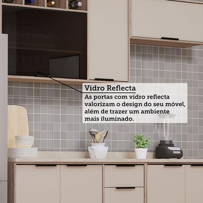 Cozinha Modulada Compacta 5 Peças Com Tampo Aspen Luciane Mó Vanilla/beige