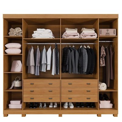 Guarda-roupa Benetil Arezzo 6 Portas Cinamomo Ripado