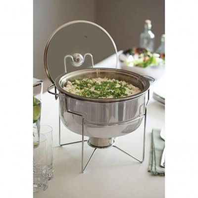 Rechaud Banho-maria Tramontina Em Inox 7 Litros Com Fogareiro