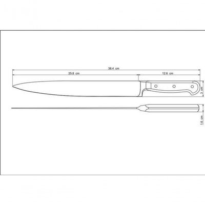 Faca para Carne Tramontina Century Lâmina Aço Inox Cabo Policarbonato 10