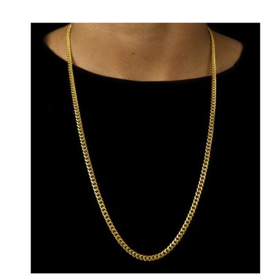 Cordão Corrente Cubana 4Mm Ostentação Luxuosa