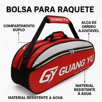 Mochila Raqueteira Multiuso Bolsa Esportiva Dupla Raquete Beach Tenis Badminton Bolsos Alca