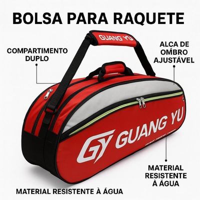 Mochila Raqueteira Multiuso Bolsa Esportiva Dupla Raquete Beach Tenis Badminton Bolsos Alca