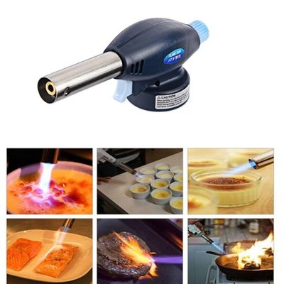 Macarico Culinario Automatico Regulagem Gourmet Recarregavel Encaixe Dois Tipos Refil Reparos
