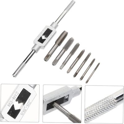 Jogo Tarracha Cossinete Madeira Macho Aluminio Pente Abre Kit Rosca Completo 8 Peças