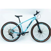 Bicicleta Aro 29 Ksw 12 Vel Alumínio Suspensão 80mm Freios A Disco Azul Claro -ad Pto 17