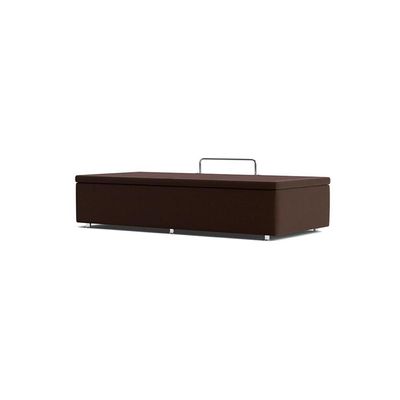 Base Baú Phy Camurça Marrom Solteiro (88x188x39) - Ortobom